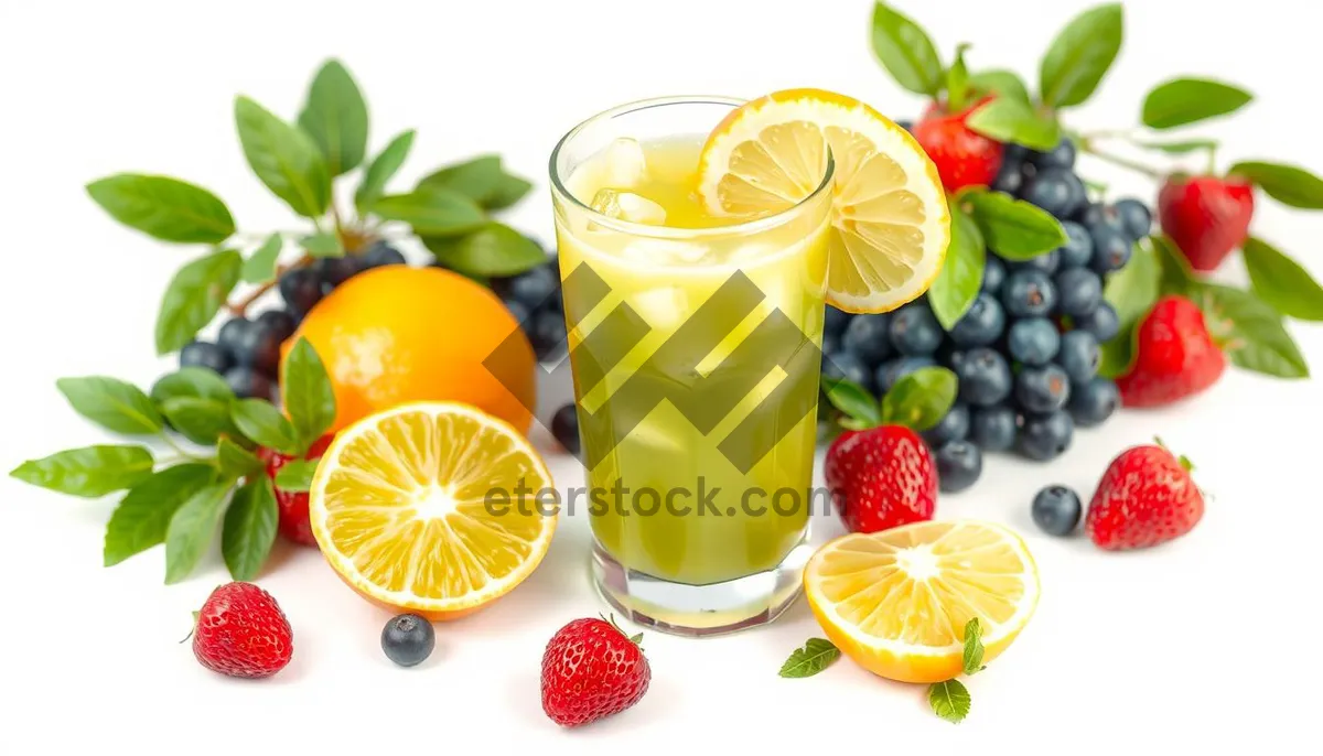 Picture of Refreshing Citrus Fruit Cocktail with Juicy Strawberries