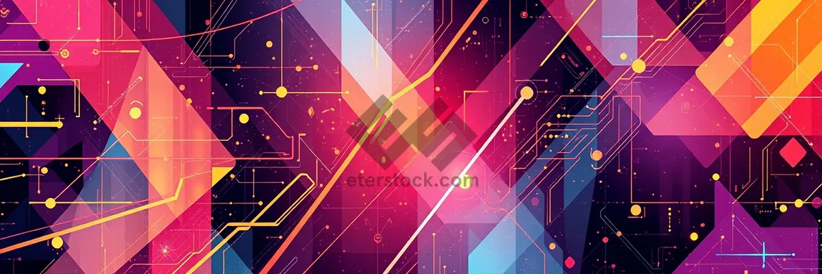 Picture of Abstract Digital Art Wallpaper with Colorful Shapes and Textures