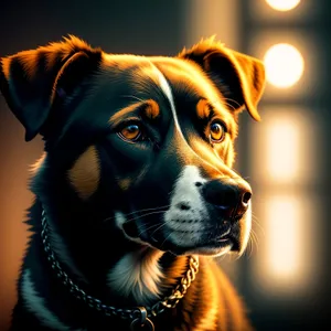 Cute Canine Portrait: Adorable Swiss Mountain Dog Puppy