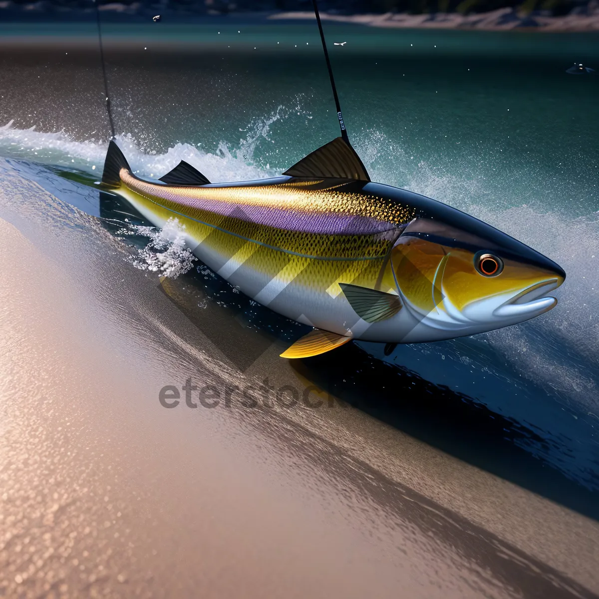 Picture of Tropical Finned Snapper Catch in Blue Ocean