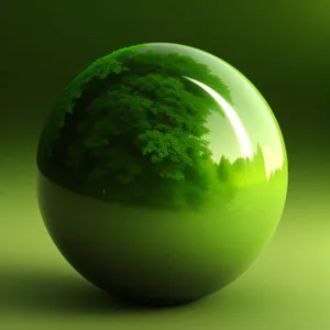 Global Relief Map Icon - 3D Sphere Design