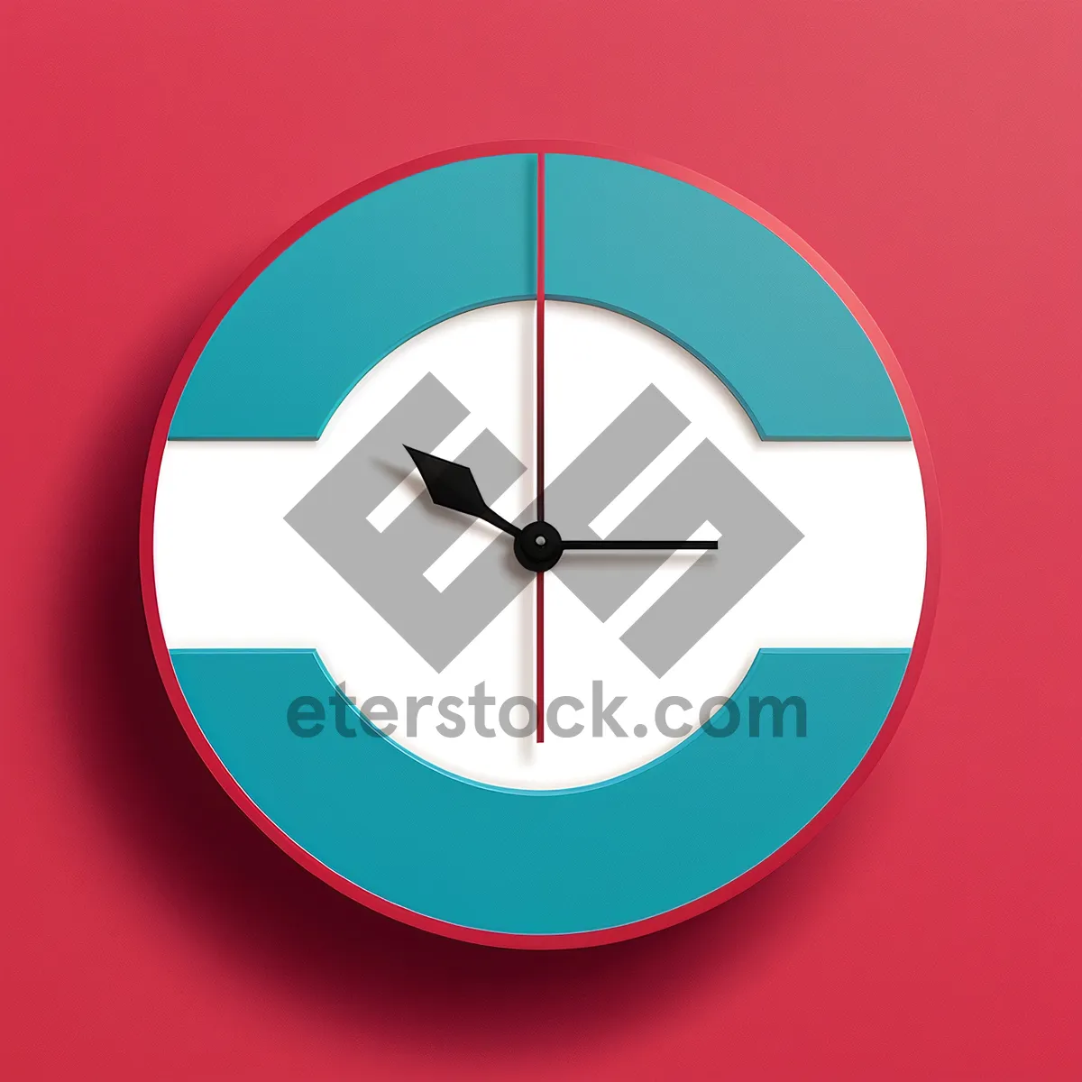 Picture of Analog Wall Clock with Hour and Minute Hands