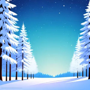 Winter Wonderland: Festive Fir Tree with Snowflake Ornaments