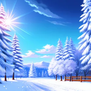Frosty Fir Snowflake Winter Wonderland