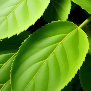 Vibrant Spring Foliage in a Lush Forest