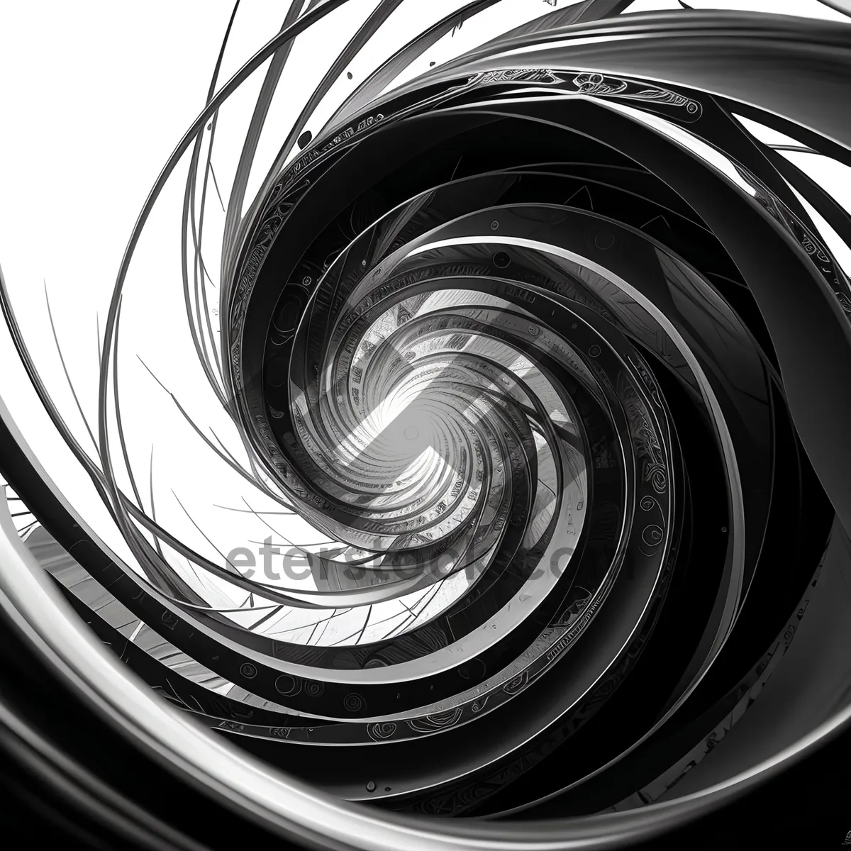 Picture of Fluid Motion: Abstract Fractal Art with Swirling Geometric Patterns