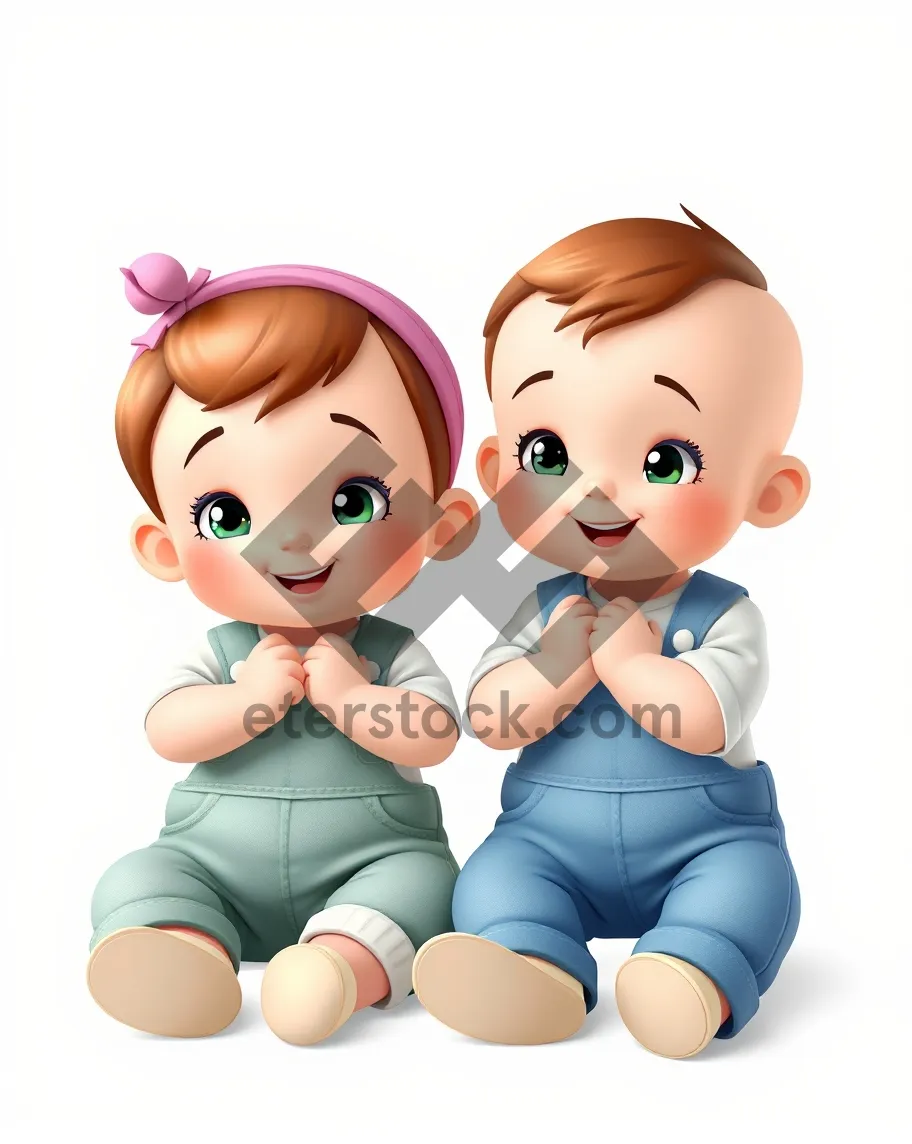 Picture of Cartoon Boy and Mother Penguin Clip Art