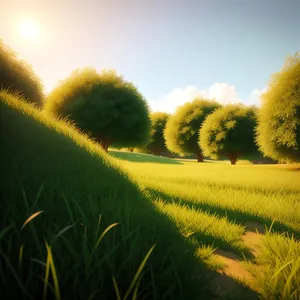 Golden Harvest: Dandelion Meadow in Sunlit Countryside