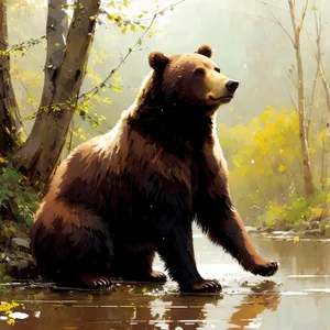 Brown Bear: Majestic Wild Mammal, Cute and Furry