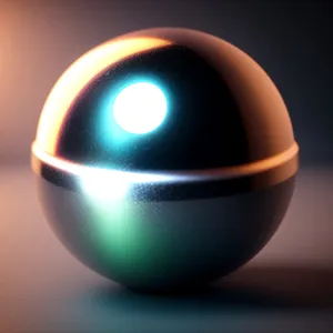 Shiny Glass Sphere Icon with Reflection