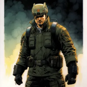 Professional Construction Worker Wearing Safety Helmet