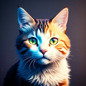 Gray Fluffy Furball with Piercing Whiskers