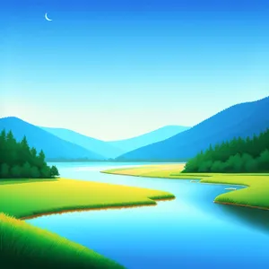Serene Summer Sunset Over Picture-Perfect Countryside