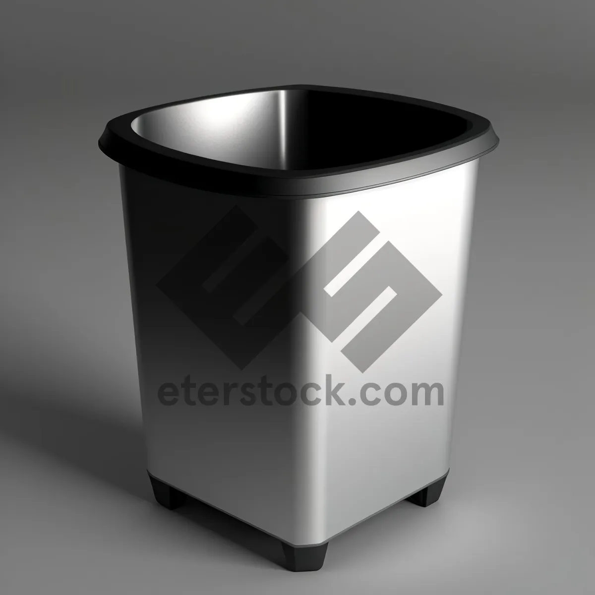 Picture of Empty cup in ashcan labeled 'drink container'