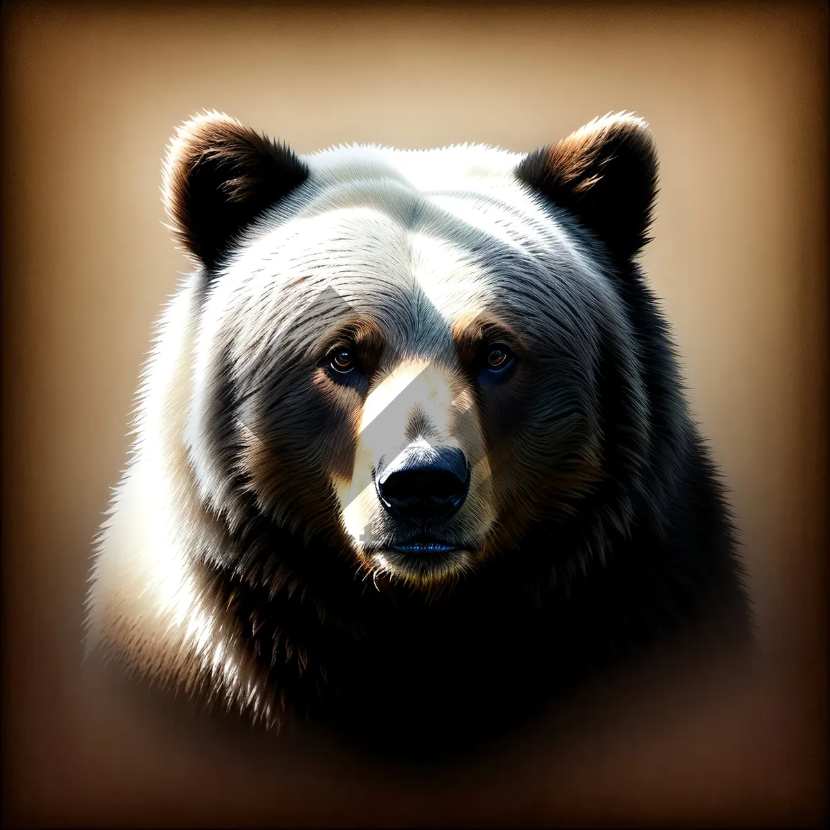 Picture of Fierce Brown Bear Staring Intensely