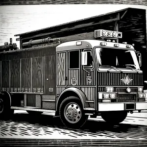 Speedy Emergency Fire Truck on Highway