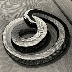 Wild King Snake slithering through the night