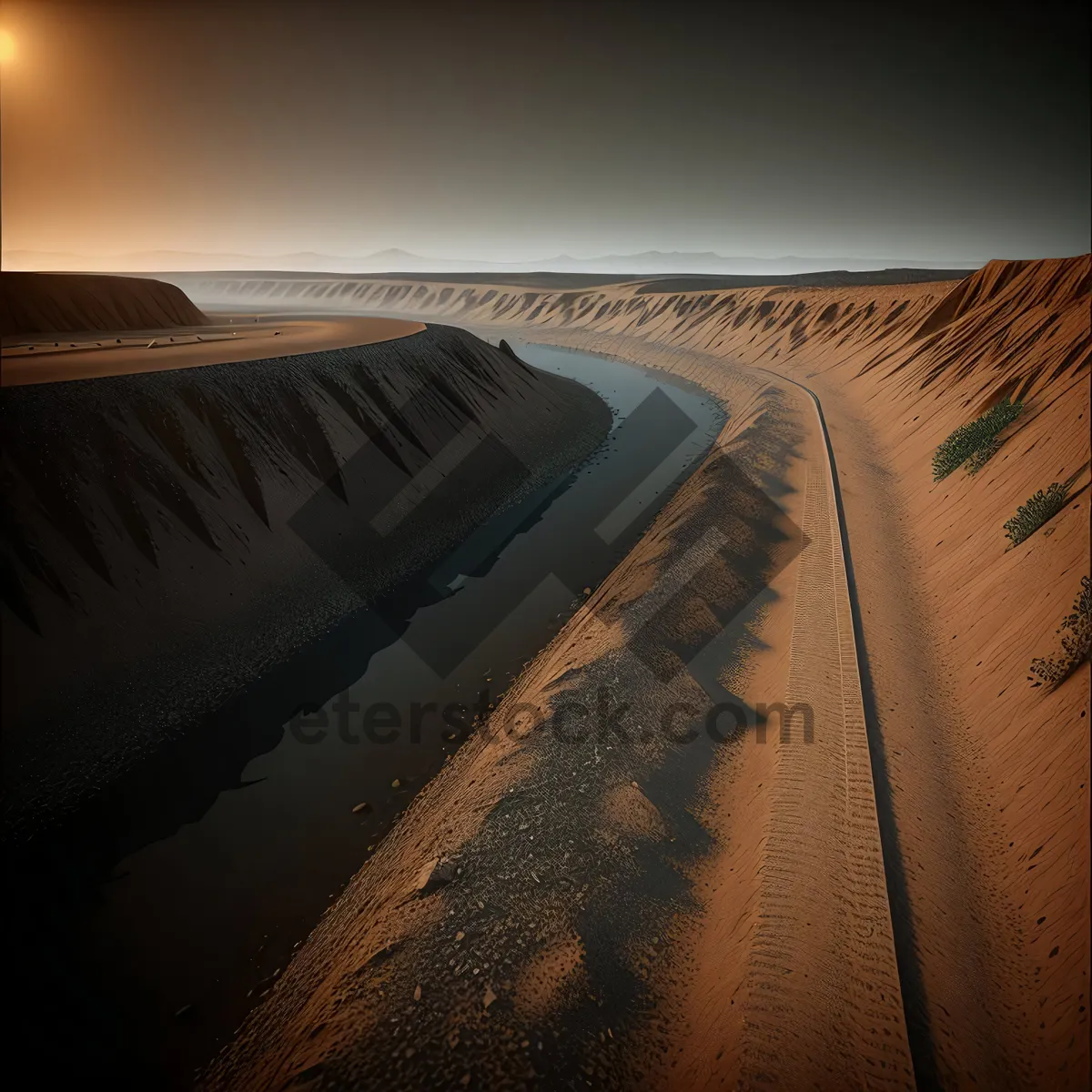 Picture of Sunset Desert Dune Adventure: A Majestic Orange Landscape