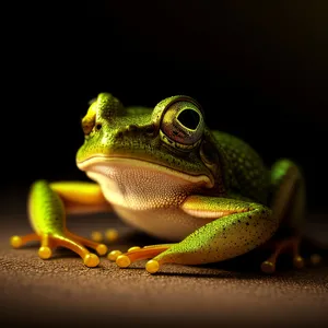 Vibrant Eyed Tree Frog with Bulging Eyes