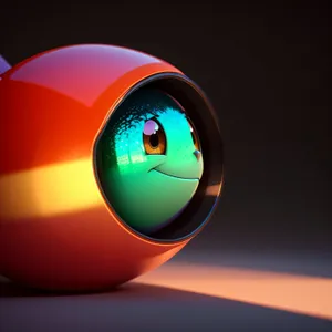 Shiny 3D Globe Icon: Ball of Light