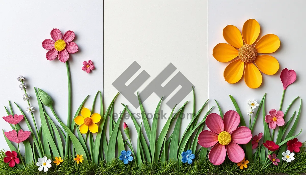 Picture of Fresh and Colorful Floral Bouquet with Sunflowers and Tulips