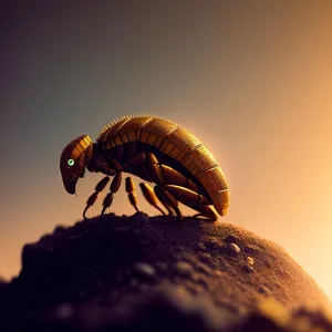 Colorful Beetle on a Summer Leaf