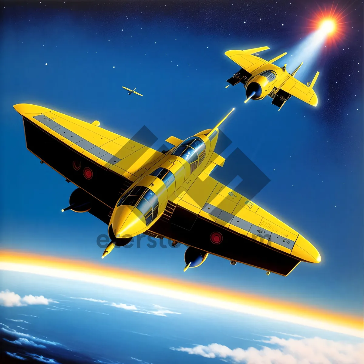 Picture of Skybound Speed: Airplane Propeller Jet in Flight