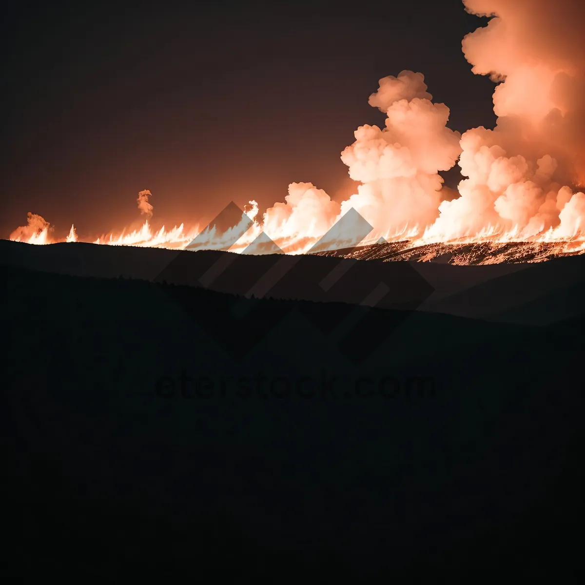 Picture of Blazing Sunset Over Fiery Sky