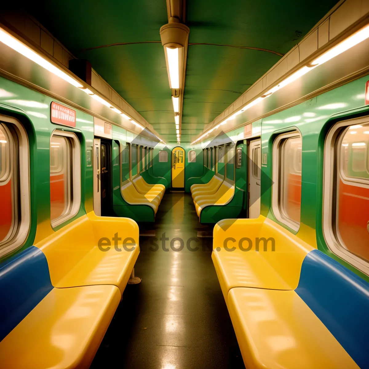 Picture of Urban Subway Train at a Modern City Station