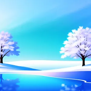 Starlit Winter Wonderland: Festive Snowy Sky Design