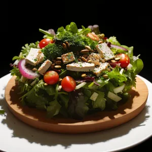 Fresh and Healthy Vegetable Salad with Wholesome Ingredients