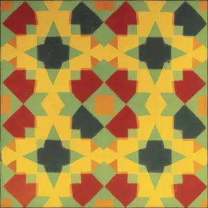 Colorful Geometric Retro Pattern Design