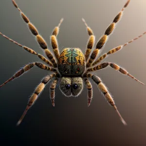 Creepy Arachnid with Hairy Legs - Wolf Spider Image