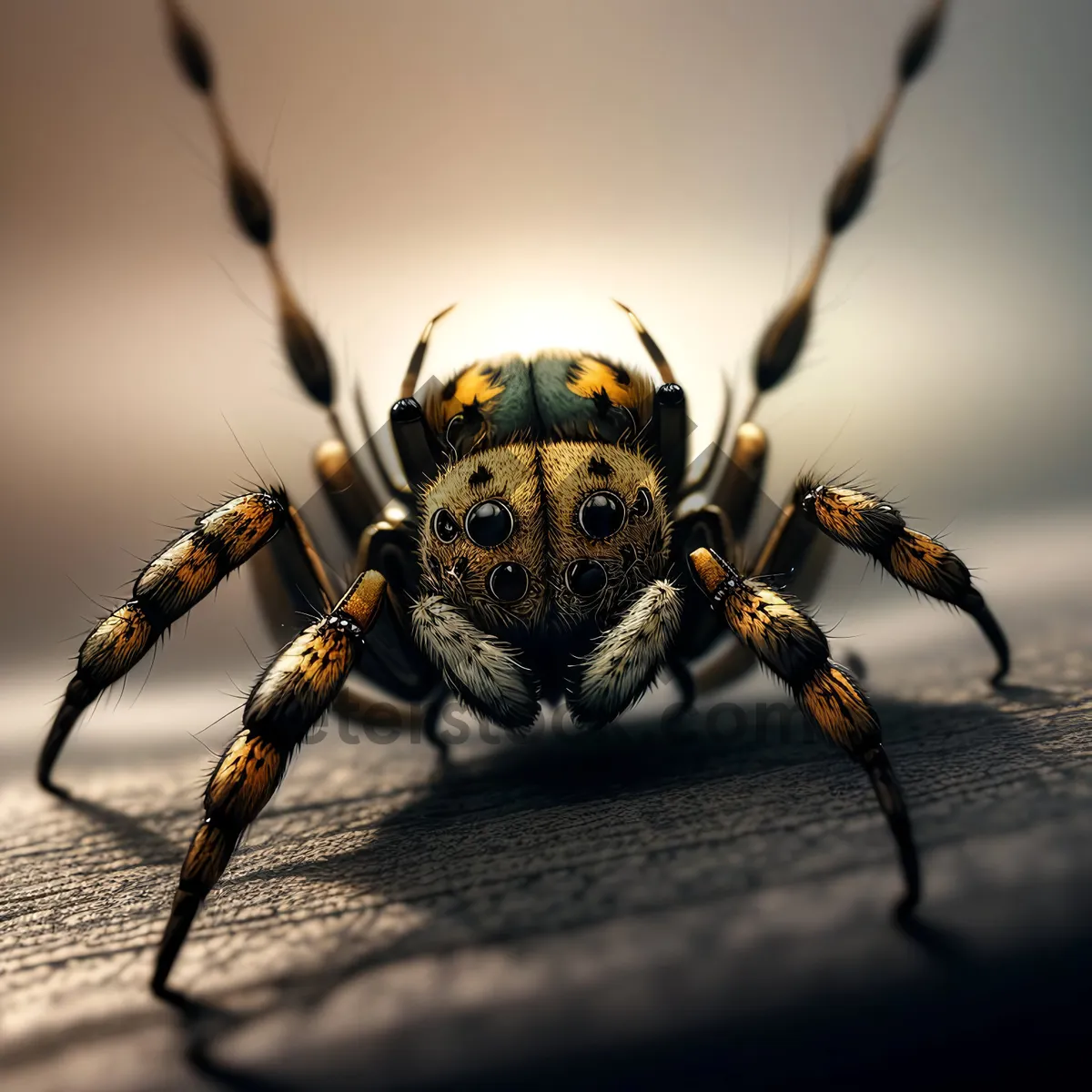 Picture of Scary Black and Gold Garden Spider