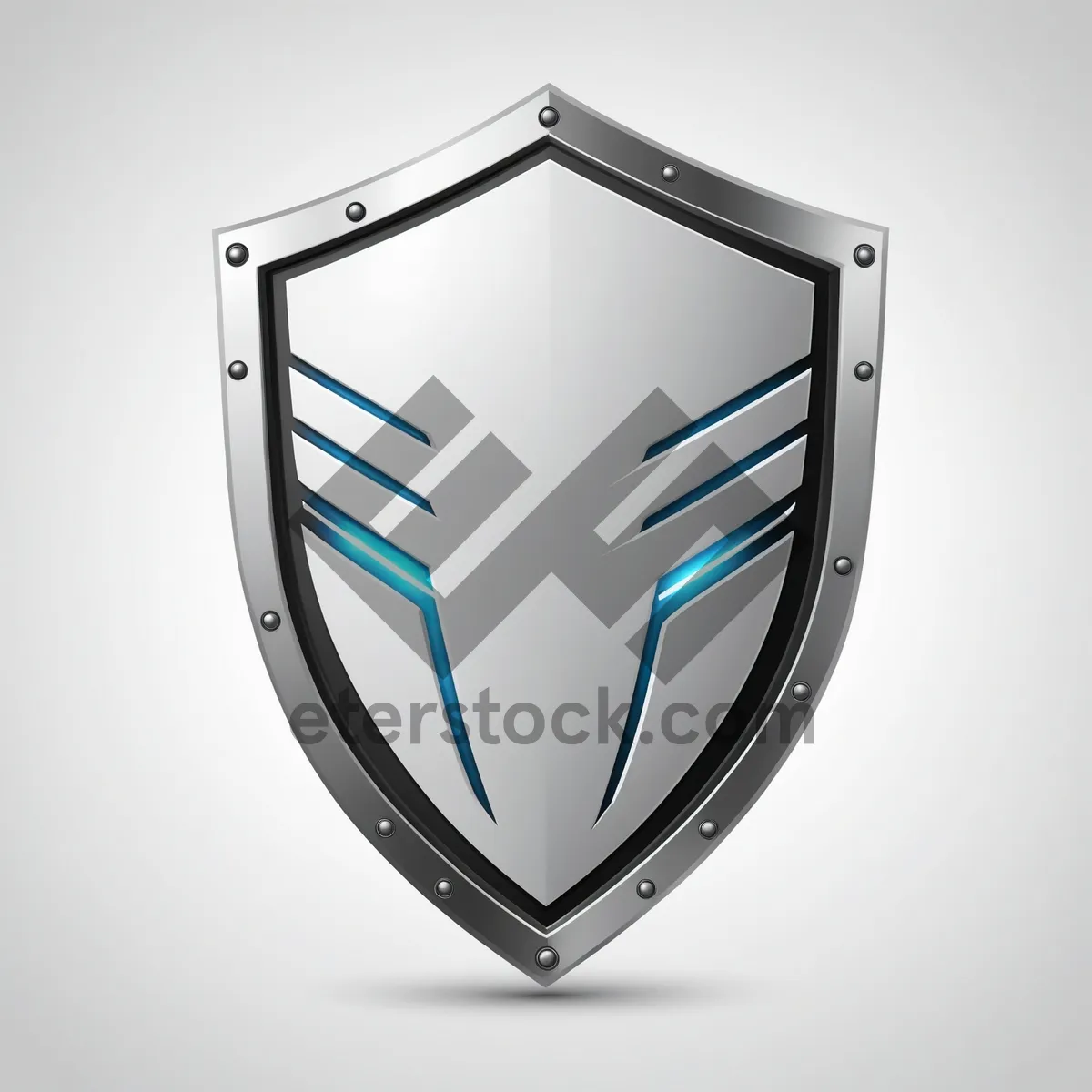 Picture of Shiny shield icon design for web and collection.