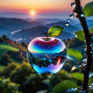 Colorful Sweet Berry Fruit Salad with Fresh Apples