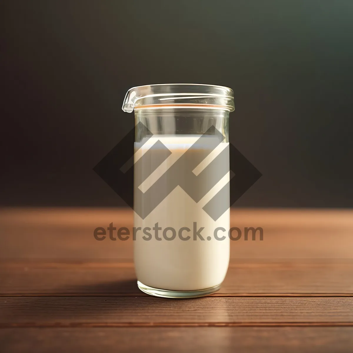 Picture of Healthy Glass Bottle with Saltshaker and Milk