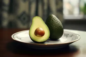 Fresh Avocado Half: Delicious, Healthy, Organic Snack Option