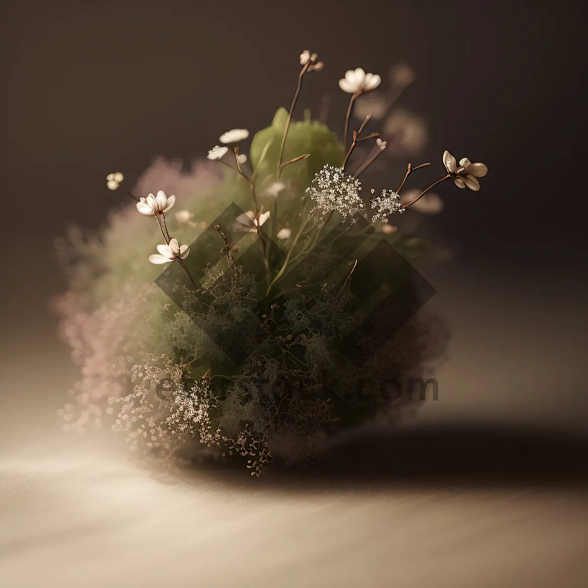 Picture of Seasonal floral tree in spring blooming with dandelions