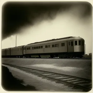 Speedy Passenger Car Arriving at Train Station