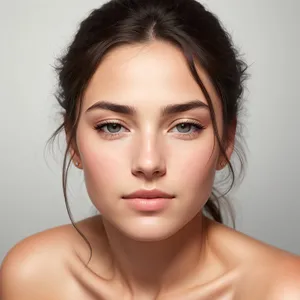 Radiant beauty portrait with captivating eyes