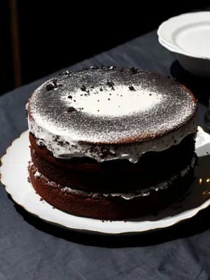 Decadent Chocolate Cream Cake with Cocoa Sauce