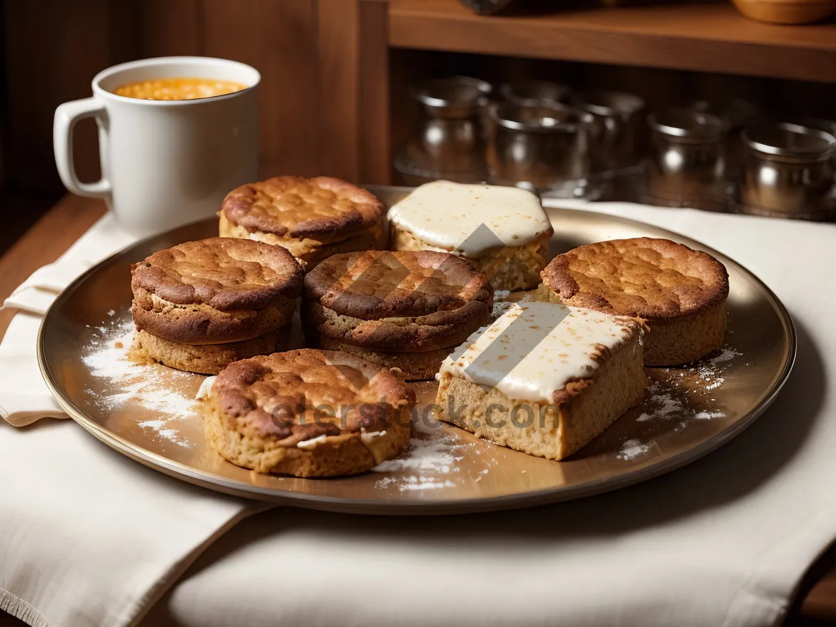 Picture of Freshly baked buttery bagel for a delicious breakfast