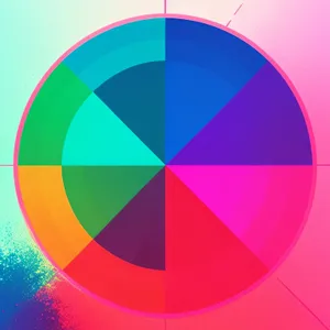Colorful Geometric Rainbow Line Art Design