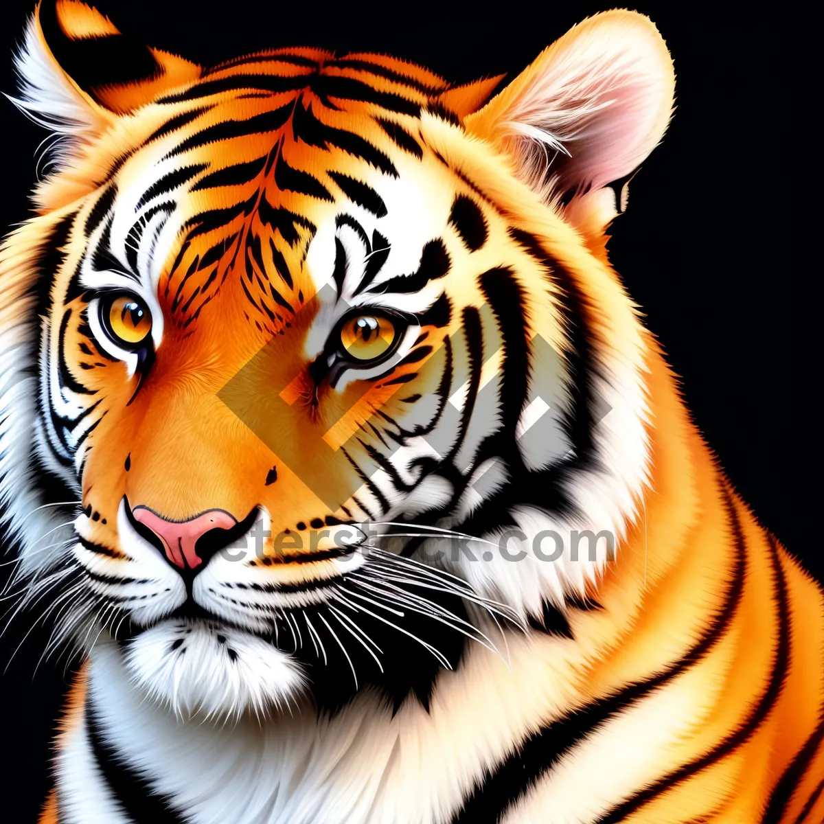 Picture of Striped Hunter: Majestic Tiger Cat in the Jungle
