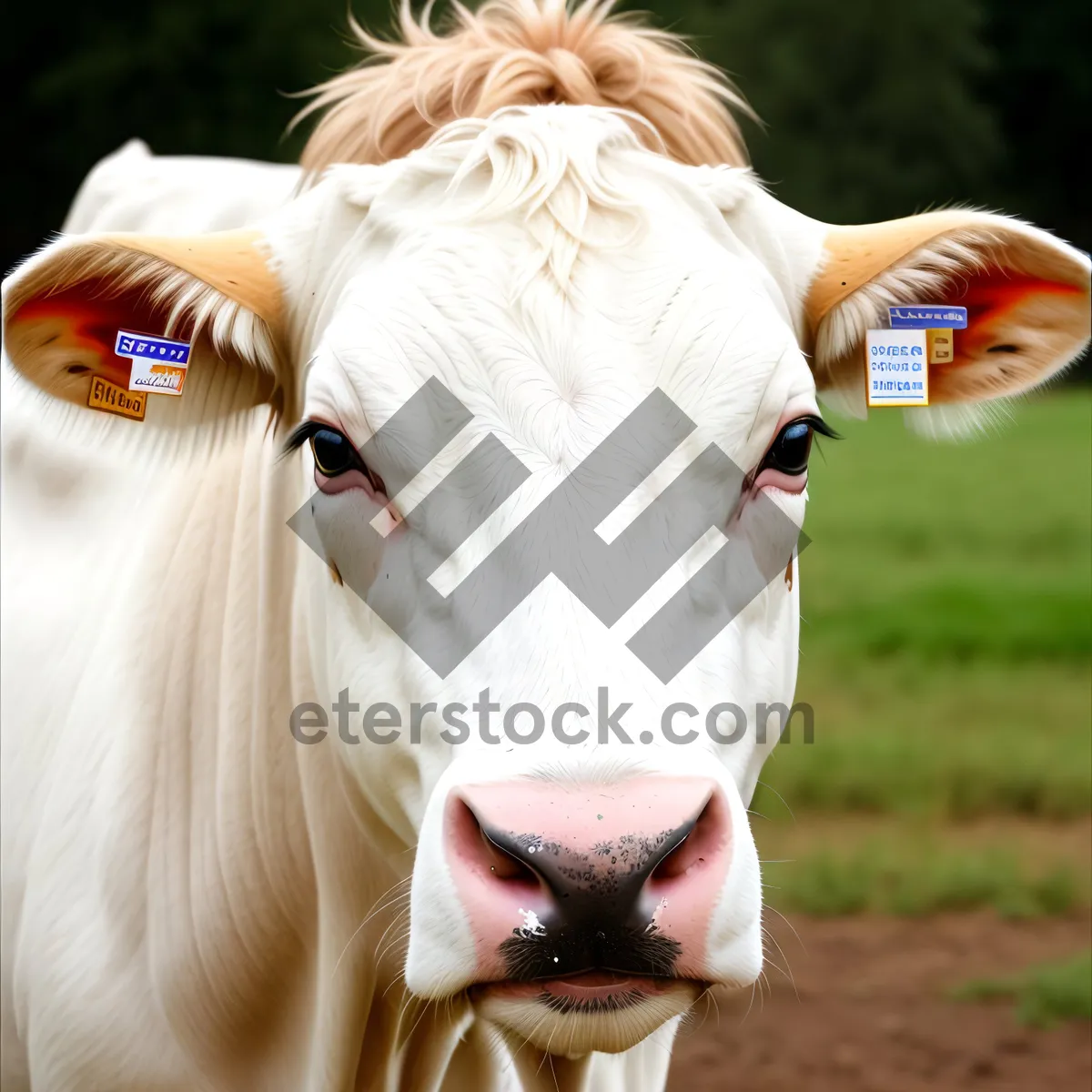 Picture of Grass-fed Cattle Grazing in Rural Pasture