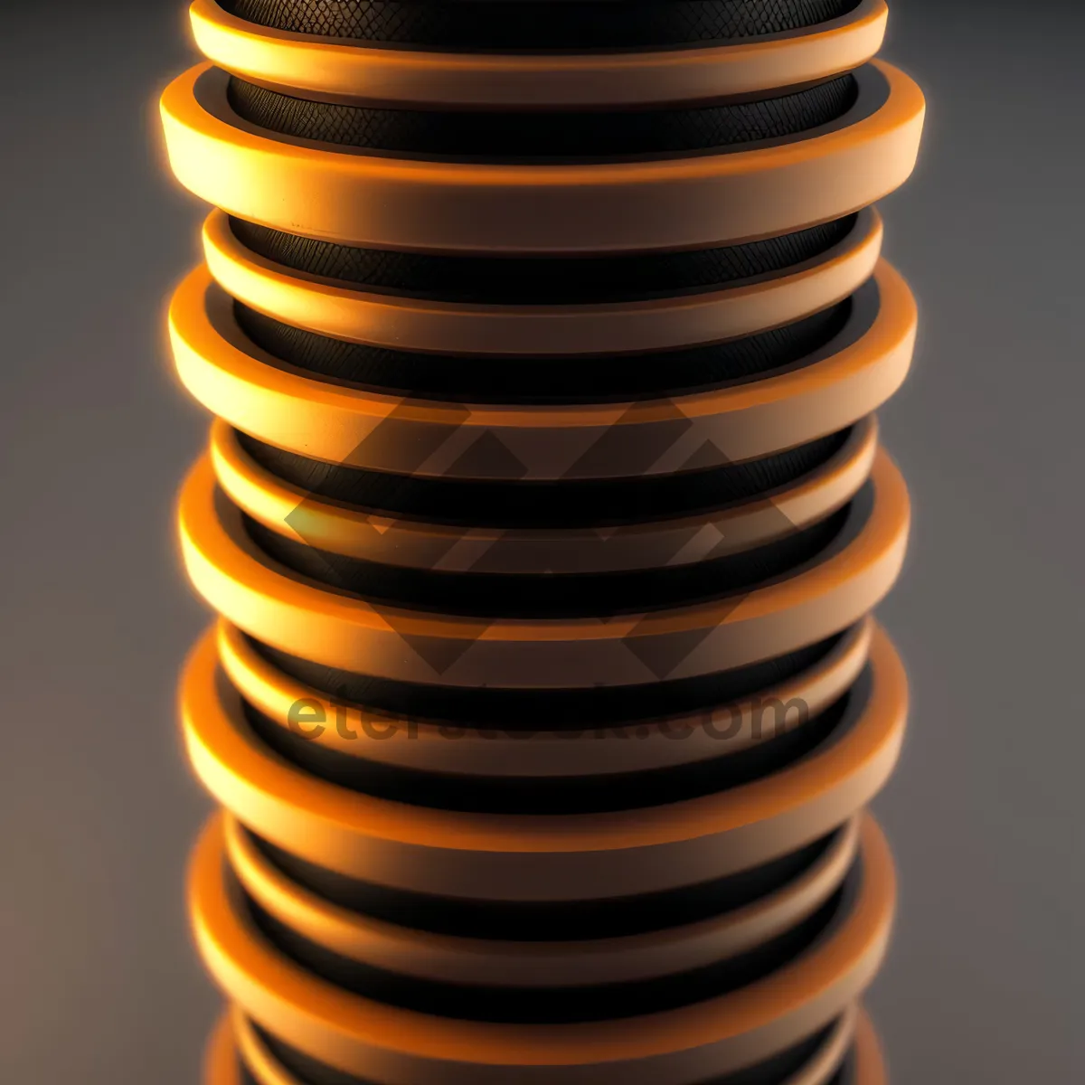 Picture of Stacked Coins on Coil Spring Structure