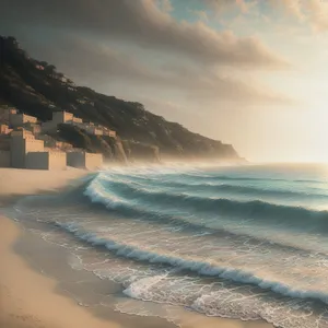 Idyllic Beach Paradise: Sun, Sand, and Waves