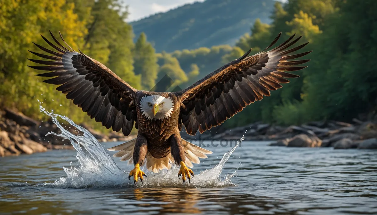 Picture of Feathered predator soaring with freedom