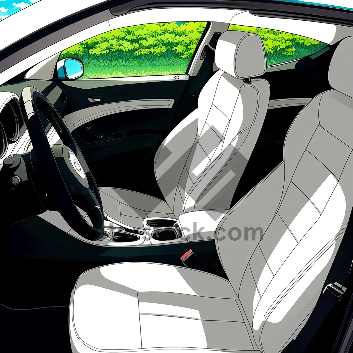 Picture of Modern Sports Car Seat Support Device